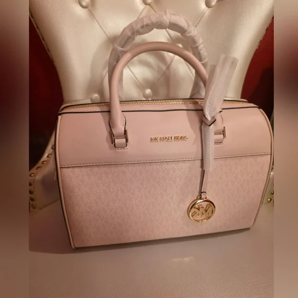 Michael Kors Blush Pink Jet Set Travel Satchel/Duffle - Picture 1 of 6